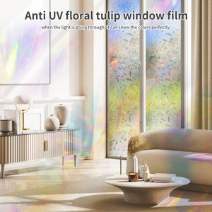 WAENLIR Sichtschutz-Fensterfolie, selbstklebend, Milchglasfolie, stati