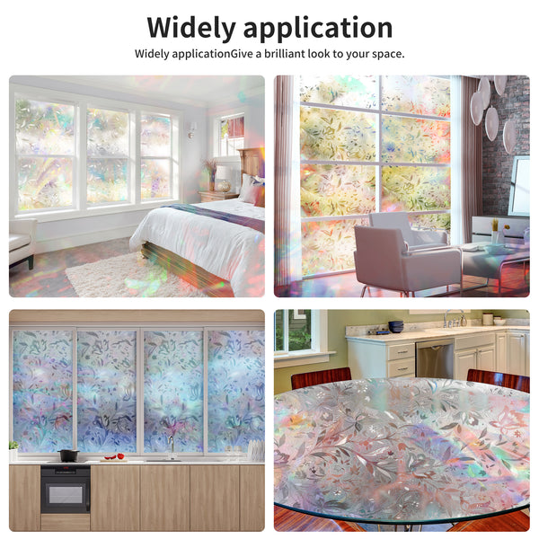Sichtschutz-Fensterfolie, selbstklebend, Fischmotiv, 45 x 1000 cm,  dekorativ, statisch, 3D-Effekt, mattiert, für Zuhause, Badezimmer, Büro :  : Küche, Haushalt & Wohnen