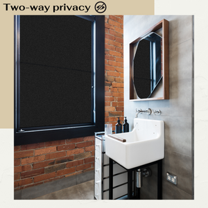 WAENLIR Total Blackout Window Privacy Film 100% Light Blocking Static Cling Window Cover for Room Darkening