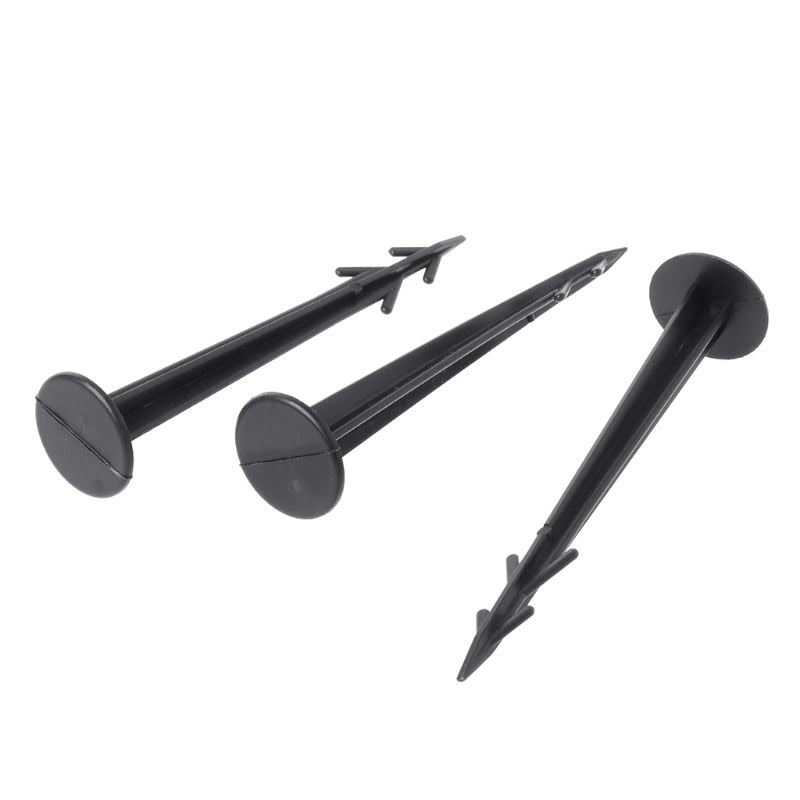 100Pcs Plastic Garden Cover Cloth Securing Stakes Spikes Lawn Pins Pegs Sod Staples Anchoring  Fixing Landscape