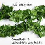 Load image into Gallery viewer, 10 Style 1pc Artificial Decoration Vivid Vine Rattan Leaf Vagina Grass Plants Grape Leaves For Home Garden Party Decor B1015
