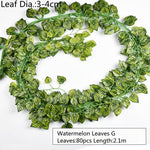 Load image into Gallery viewer, 10 Style 1pc Artificial Decoration Vivid Vine Rattan Leaf Vagina Grass Plants Grape Leaves For Home Garden Party Decor B1015
