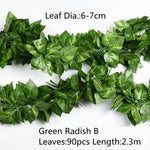 Load image into Gallery viewer, 10 Style 1pc Artificial Decoration Vivid Vine Rattan Leaf Vagina Grass Plants Grape Leaves For Home Garden Party Decor B1015
