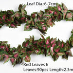 Load image into Gallery viewer, 10 Style 1pc Artificial Decoration Vivid Vine Rattan Leaf Vagina Grass Plants Grape Leaves For Home Garden Party Decor B1015
