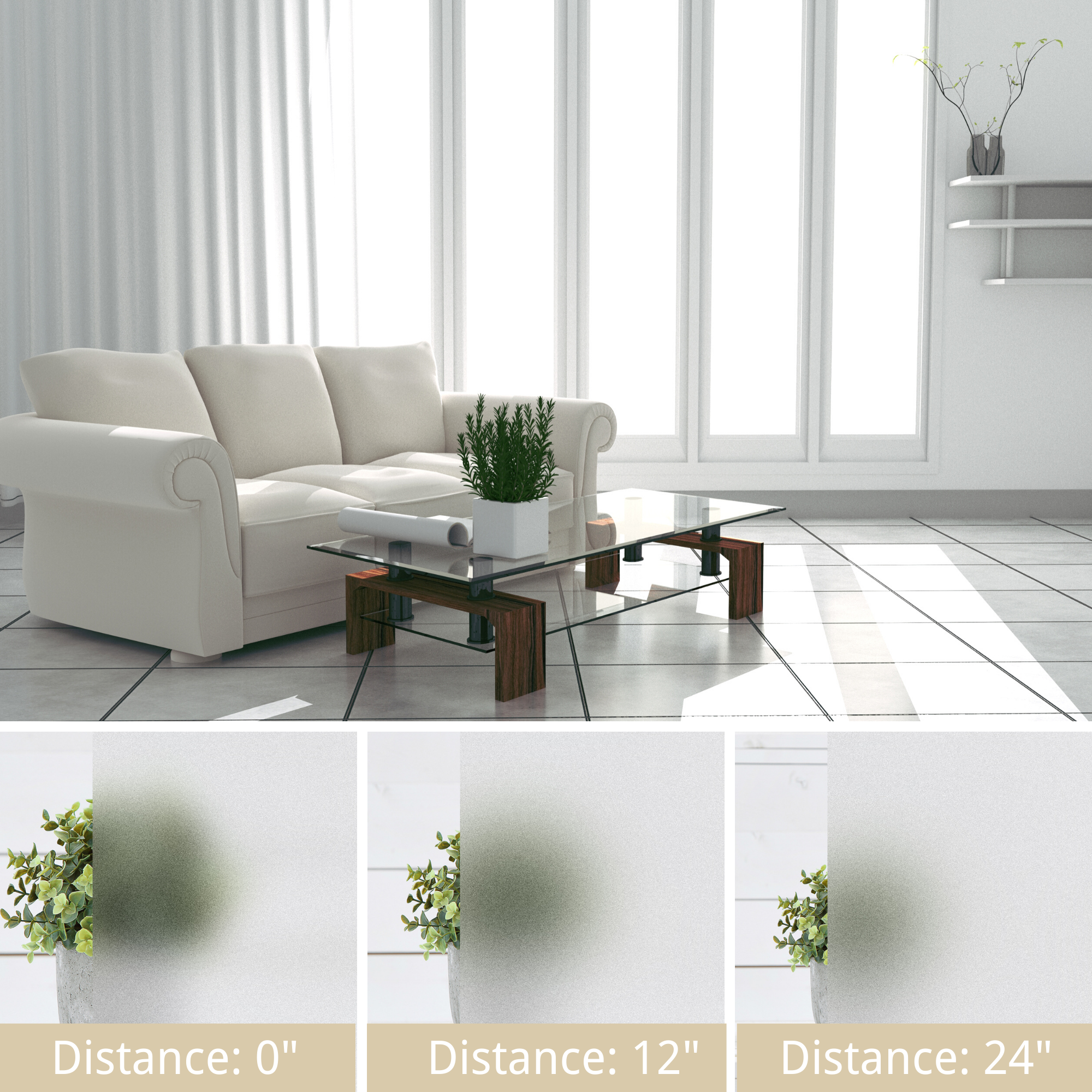 WAENLIR Window Privacy Film, Static Cling Frosted Window Sticker   Removable opaque Glass Film for Home Office Bathroom Living Room--Non adhesive