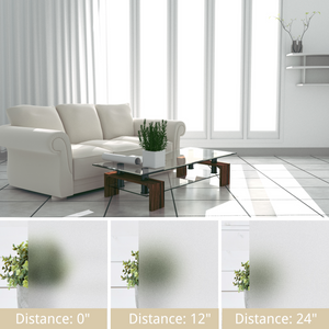 WAENLIR Window Privacy Film, Static Cling Frosted Window Sticker   Removable opaque Glass Film for Home Office Bathroom Living Room--Non adhesive